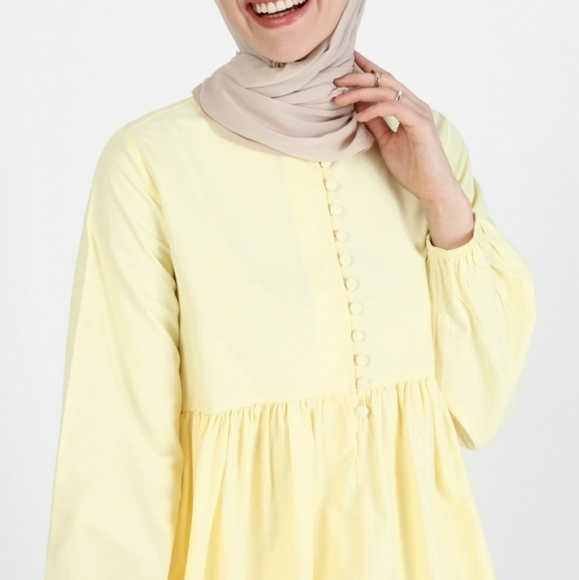 Yellow crew neck tunic - Picture 2 of 5